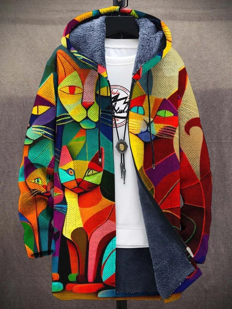 Freya - Colourful Fleece-Lined Jacket